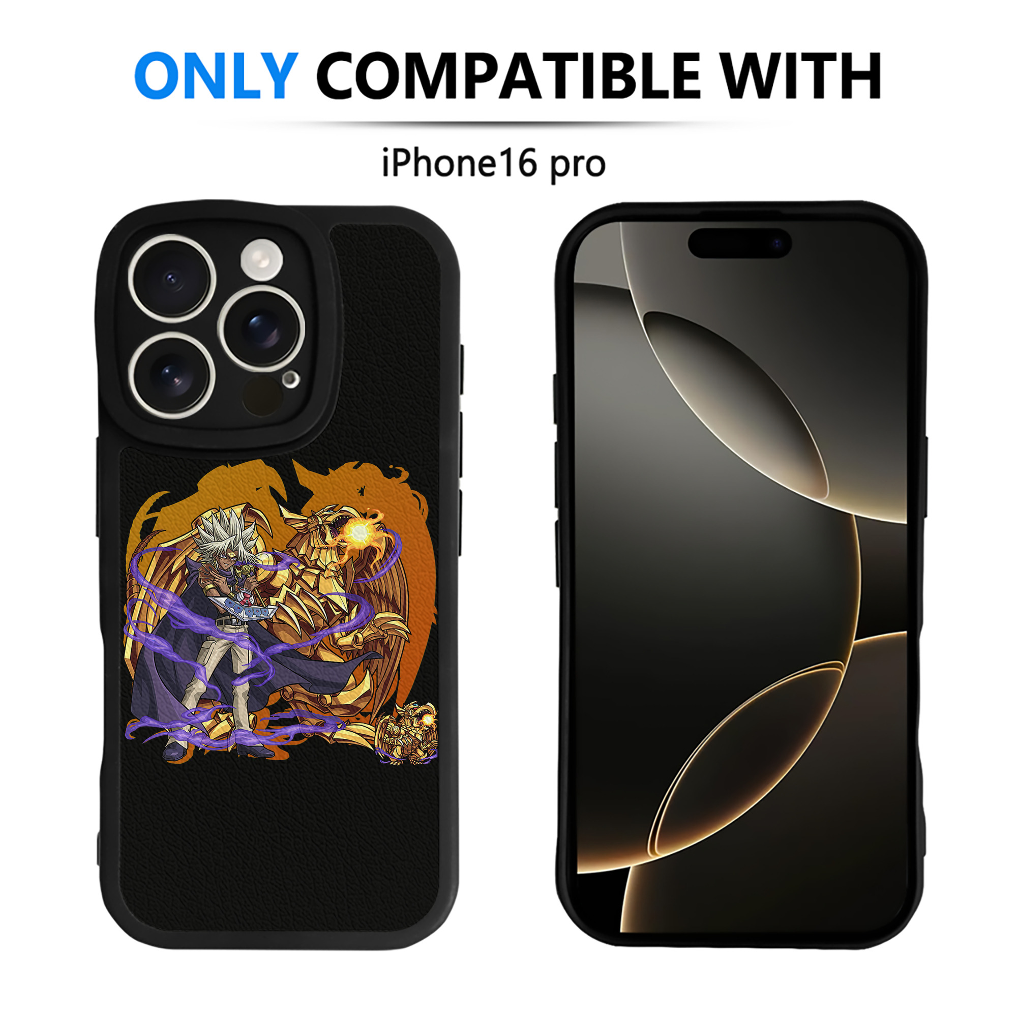 （画像用） 遊☆戯☆王 Yu-Gi-Oh! 【iPhone 16シリーズ対応】シリコンスマホケース（レザー調） 材質：シリコン
